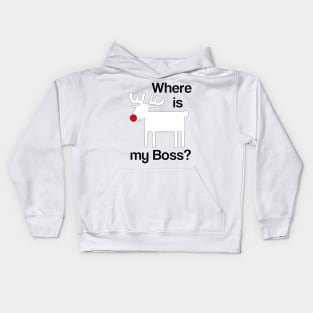 Where is my boss? Kids Hoodie